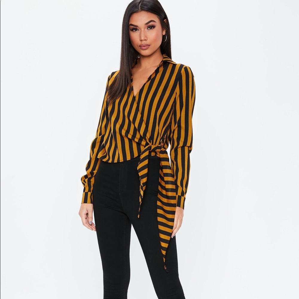 MISSGUIDED Tie to the Side blouse